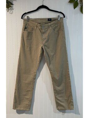 AG Adriano Goldschmied The Graduate Tailored Leg Khaki Pants 31x32 Cotton Blend